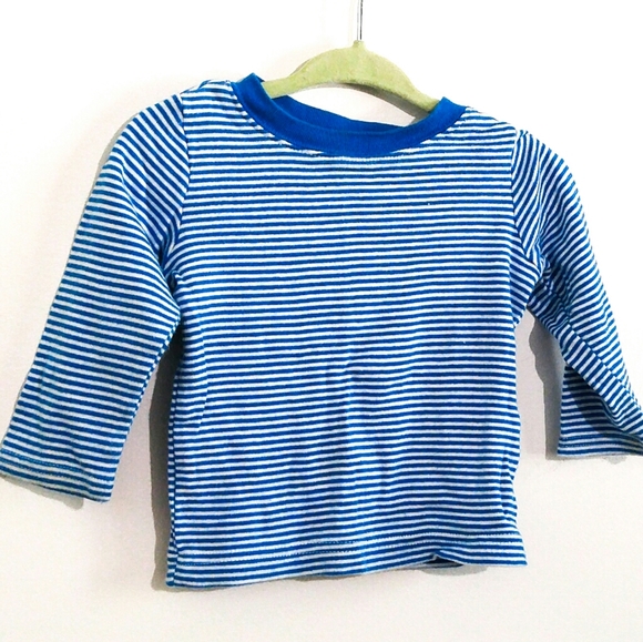 6-9M Tee | Long Sleeved Top Striped - Picture 1 of 2